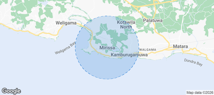 Mirissa city Airbnb map